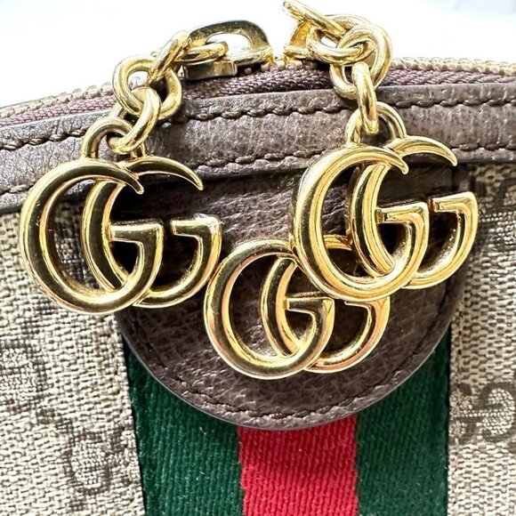 Authentic Gucci GG Supreme Ophidia Sherry Line Crossbody Bag Web Canvas Brown - Picture 5 of 10